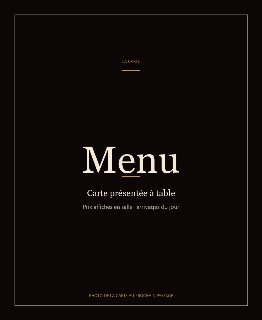 Carte Roulotte Chez Bibi, photo de la carte au prochain passage